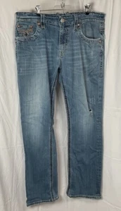 Rock Revival Alec Straight Jeans 38x33 Punk Grunge - Picture 1 of 17