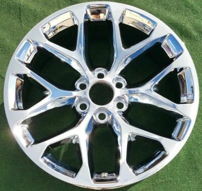 Escalade Wheel Chrome OEM Factory Style GM GMC Denali Yukon New 22 84346103 5668 - Image 1 of 4
