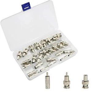 Kit Connettori Adattatore da BNC a RCA - Assortimento 30 Pezzi Connettori Cavo Coassiale - - Foto 1 di 5