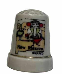 New Mexico State Souvenir Porcelain Thimble by MAFCO - Picture 1 of 4