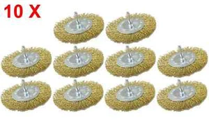 10 brocas de rueda de alambre / planas de 4 pulgadas - cepillos de fijación de taladro - CT3707 - Imagen 1 de 3