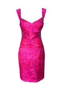 Mireia By Mireia Bisbe Pink Ruched Occasion Mother Of Bride Dress Size 8 Event - Picture 1 of 5