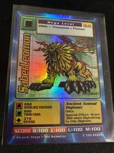Digimon SaberLeomon 1st Edition Holo/Foil Mega Level St-34 1999 Bandai Card - Picture 1 of 2