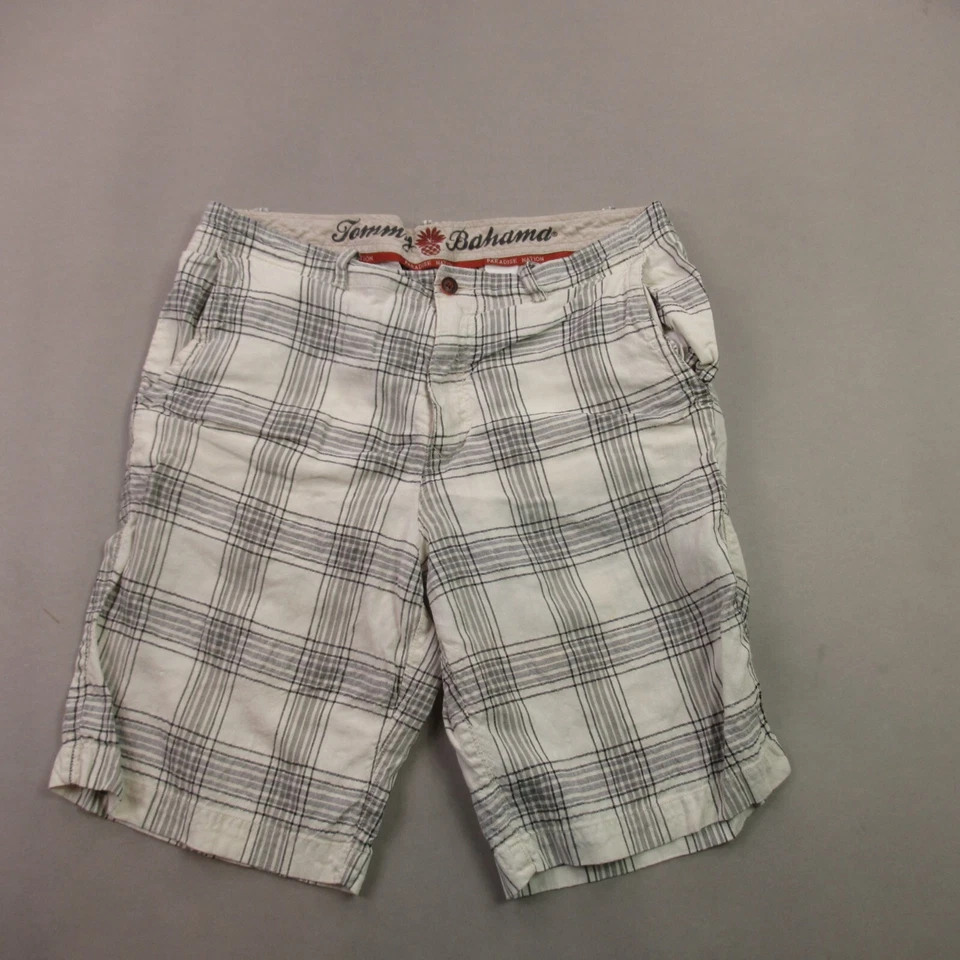 Pantalones Cortos Tommy Bahama Para Hombre 32 Bolsillos Ligeros Exterior Chino Cuadros Foto 1 de 4