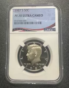 1987 S 50c Pf70 Ngc Top Pop Ultra Cameo Kennedy - Bild 1 von 8
