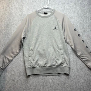 Air Jordan Sweat Shirt Medium Gray Front Pocket & Logo "Air Jordan" On Sleeve - Picture 1 of 12