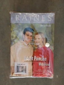 RAINES - Rain Coat - Vintage - 2004 - NIP - ONE SIZE FITS ALL - DARK GREEN-HOOD - Picture 1 of 2