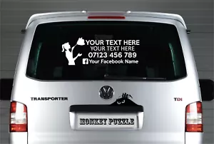 PERSONALISED CLEANER DECAL CAR & VAN - VINYL SIGN STICKER BUSINESS - Picture 1 of 7