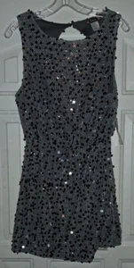 Trixxi Damen Pailletten Mini Cocktailkleid SILBER Pailletten ~ Größe Medium ~ Neu mit Etikett - Bild 1 von 5