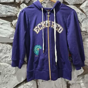 ECKO RED Y2K Sweater Purple Gems 3/4 Sleeve Full Zip Women's Size L New With Tag - Picture 1 of 7