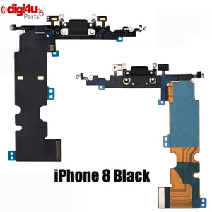 Original iPhone 8 "4.7" Charging Port Dock Connector Mic Flex Replacement Black - Picture 1 of 5