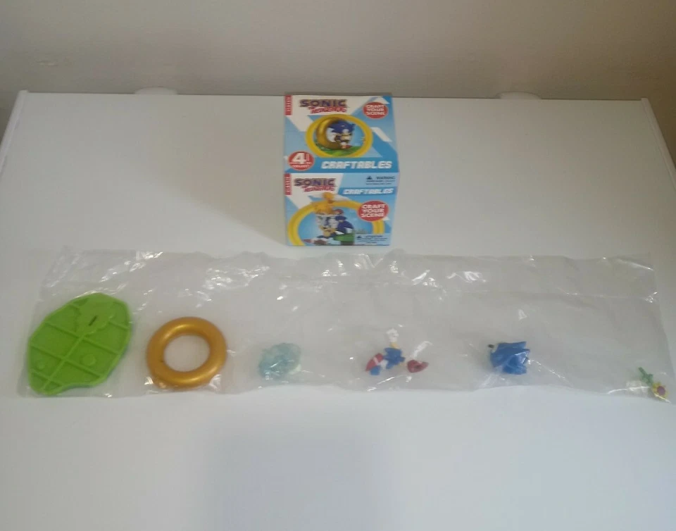 Set of 3 Sonic The Hedgehog Craftables Craft Your Scene Mystery Figures A7
