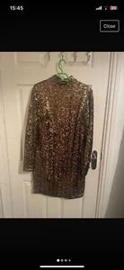 gold sequin dress 10 - Picture 1 of 4