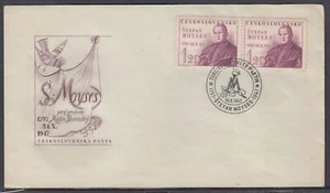 Tschechoslowakei Scott 336 FDC - Stefan Moyses, 150th Anniv. - Bild 1 von 1