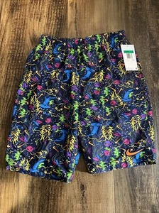 NIKE Navy Multi-Color SEA FRIENDS LAP 8" VOLLEY SWIM SHORTS BOYS XL *NEW NWT* - Picture 1 of 6