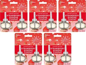 10 Glade STRAWBERRY SUNDAE FUNDAY Plugins Refills 5 x 2 packs - Picture 1 of 6