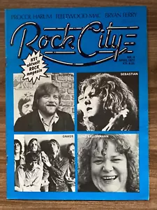 Rudolph + Gnags + Sebastian + Lone Kellermann 1977 "Rock City" Danish Magazine - Picture 1 of 7