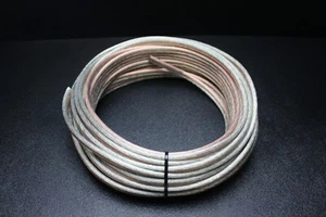 8 GAUGE CLEAR SPEAKER WIRE PER 5 FT AWG CABLE POWER GROUND STRANDED HOME CAR 5FT - Picture 1 of 3
