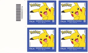 GIORNATA DELLA FILATELIA POKÉMON  2024  QUARTINA CON CODICE A BARRE - Foto 1 di 1