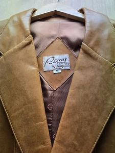 Vintage Remy Men's Leather Jacket Distressed butter soft leather XL Beautiful! - Picture 1 of 11
