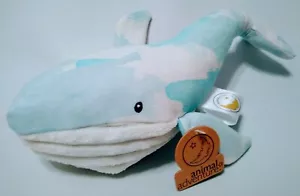 Animal Aventura Ballena Azul Blanco Peluche Bebé Juguete con Sonajero Amoroso 10" Nuevo - Imagen 1 de 3