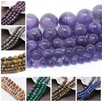 Wholesale Hot Natural Gemstone Round Spacer Loose Beads 4MM 6MM 8MM 10MM 12MM