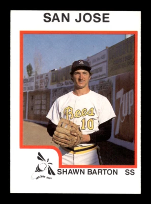1987 Procards # 2219 Shawn Barton Card (ML2) San Jose Bees - Image 1 of 2