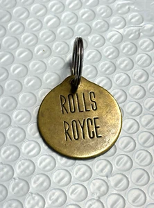 Vintage Rolls Royce Keyring - Brass Luxury Car Memorabilia - Picture 1 of 5
