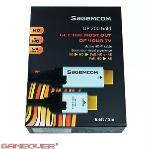 🔴 Sagemcom UP 200 Gold UPSCALER Imagen ESCALADOR HDMI Cable 2m Dorado ULTRA 4K Full HD - Imagen 1 de 3