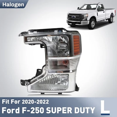 Faro halógeno cromado LH para conductor Ford Super Duty F250/350/450 2020-2022 Foto 1 de 4