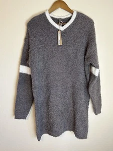 Skims Cozy Knit Pullover Sweater Grey Tunic Fuzzy Fleece Women’s Size M S Dress - Picture 1 of 3