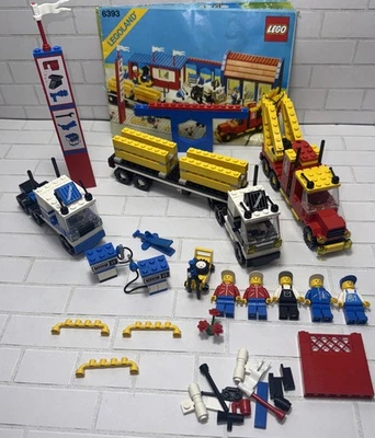 Vintage 1987 Lego 'Big Rig Truck Stop' (6393) All Vehicles And Minifigures READ - Image 1 of 4