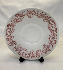 Vtg RARE Caribe China Red Paisley Restaurant Coffee/Tea Saucer Dessert Plates - Picture 1 of 5