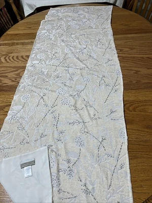 Beautiful Multi Color Floral Rectangular Table Runner From Coldwater Creek Co. - Image 1 of 4