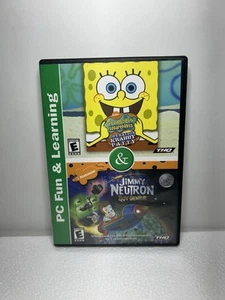 PC Fun & Learning Spongebob Squarepants & Jimmy Neutron THQ Game USED - Picture 1 of 2