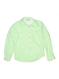 Columbia Boys Green Long Sleeve Button-Down Shirt 8 - Picture 1 of 2