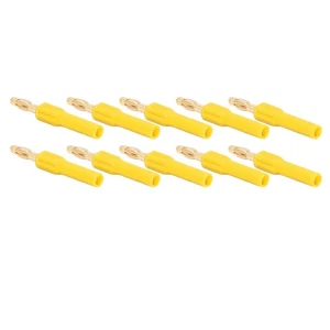 Yellow 10Pcs Banana Plug Connector 4.0mm Male To 2mm Female 30V AC 60V DC 32A - Picture 1 of 24