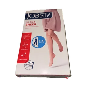 Jobst Thigh High Compression Stocking Natural Beige Lace Sheer 15-20 mmHg Large - Picture 1 of 5