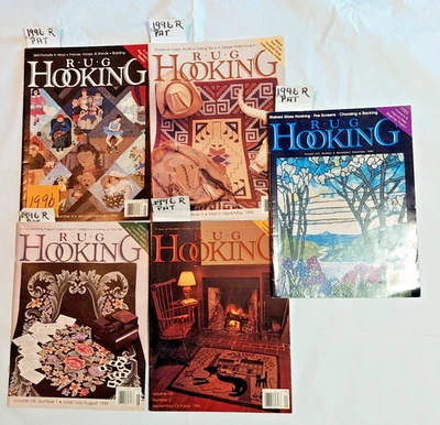 REVISTA DE GANCHO DE TAPETE 1996 ANO INTEIRO - TUDO com PADRÕES DE PUXAR PAPEL - Imagem 1 de 4