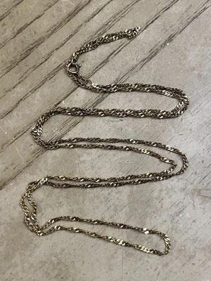 "Collar de cadena retorcida Danecraft de plata de ley 925 firmado Italia Vermeil 30""" Foto 1 de 3