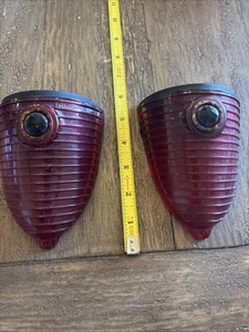 TAILLIGHT LENS 1955 CHEVROLET BELAIR ALL MODELS CHEVYS  BLUE DOT LIGHTS    - Picture 1 of 13