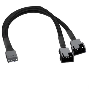 27cm 4Pin 1 To 2 Fan Extension Splitter Cable Adapter For Motherboard - Afbeelding 1 van 10