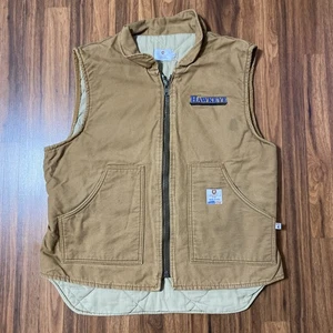 Tyndale FR Vest Mens XL Brown Full Zip Quilt Lined Flame Resistant Work HRC4 USA - Picture 1 of 21