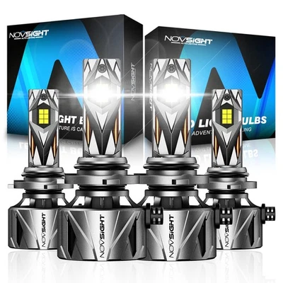 NOVSIGHT 9005 9006 LED Headlight Combo Bulbs Kit High Low Beam 6500K Bright 4pcs - Image 1 of 4