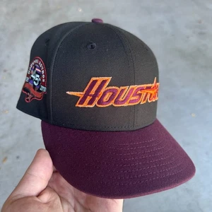 7 3/4 Myfitteds 59FIFTY Houston Astros Astrodome Halloween Orange Green Script - Picture 1 of 3