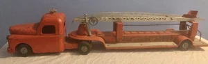 Vintage 1950’s Structo Pressed Steel Fire Truck ( 33 inches Long ) - Picture 1 of 24