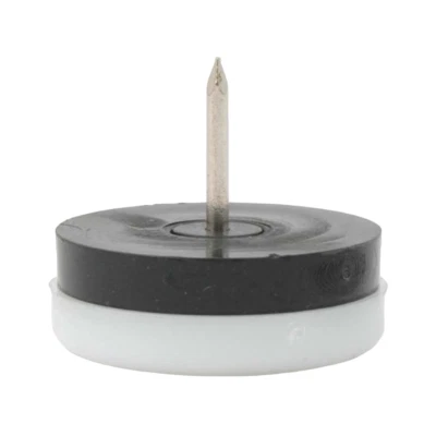 Deslizamiento para muebles de plástico de 1-1/8" con capa intermedia de goma negra, juego de 6 Foto 1 de 3