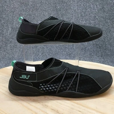 JBU Shoes Womens 11 M Storm Water Ready Sneakers Black Faux Leather No Insoles - Image 1 of 4