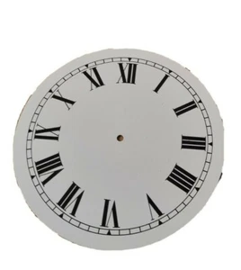 Clock dial Fine Roman numerals , OD 100 mm or 4` White finish - Picture 1 of 3