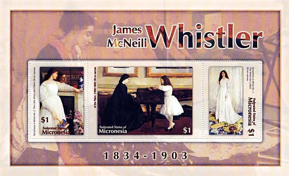 MICRONESIA 2003 WHISTLER PAINTINGS   2 S/S MNH  SHIPS, BRIDGE - Image 1 of 1